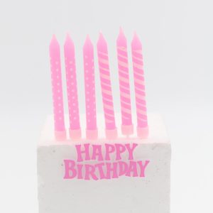 נרות ג'מבו צבע ורוד