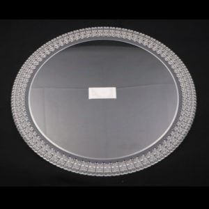 מגש קריסטל עגול