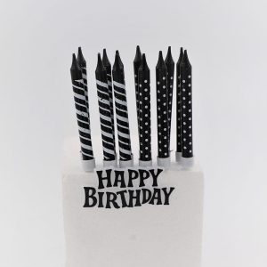 נרות ג'מבו צבע שחור