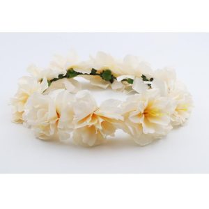 זר לראש פרחים גדולים