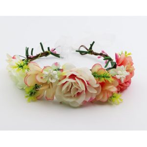 זר לראש פרחים גדולים