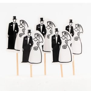 קיסמים חתן וכלה לעיצוב וקישוט