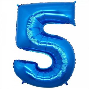 בלון סיפרה "5" כחול