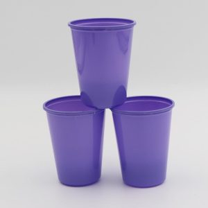 כוס פלסטיק יהלום בצבע סגול לילך לשתיה קרה