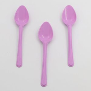 כפיות סגול לילך מפלסטיק