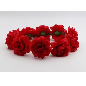 זר לראש פרחים גדולים